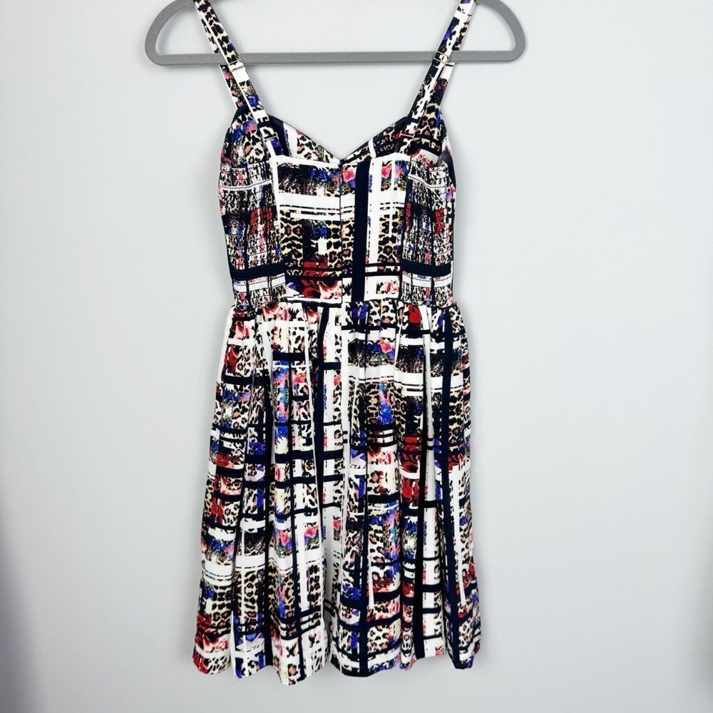 AMANDA UPRICHARD | Champagne Leopard Animal Print Mini Dress Women’s Size P - Picture 9 of 12